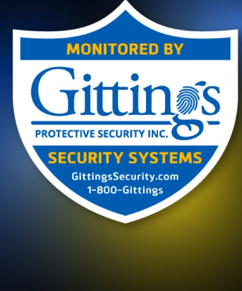 Monitored by Gittings Protective Security Inc. Security Systems