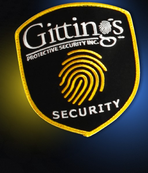 Gittings Protective Security embroidered shield badge